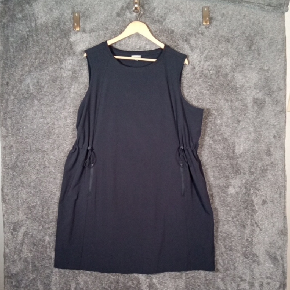 T by Talbots Sleeveless Navy Dress Performance Stretchy Womens 3XP